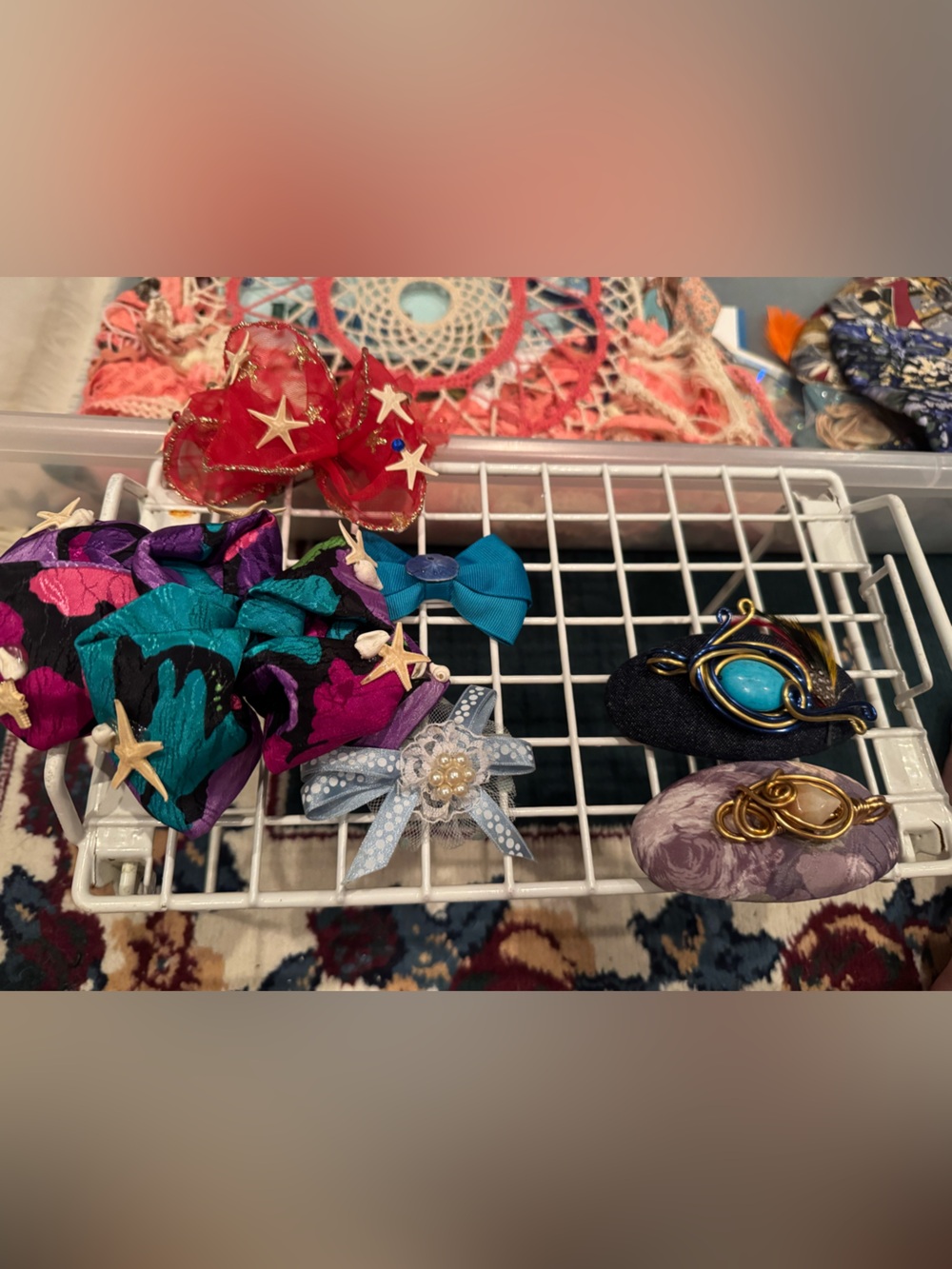 Handcrafted Multicolor Women’s Hair Clip Set